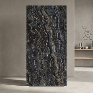 Serabia Blue 60x120cm Premium Glossy Marble Look Porcelain <b>Tiles</b> for Luxury Wall Floor Interiors - Product Image 4