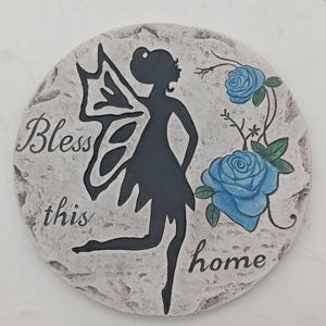 Pietra da <span class=keywords><strong>Giardino</strong></span> in Cemento con Scritta 'Love My Garden' e Ape con Fiori Rosa per Decorazione Esterna e Paesaggistica - Product Image 6