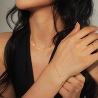 Bracelet à breloque trèfle à quatre feuilles en diamant de haute qualité PCX pour femme, chaîne en or 18 carats inaltérable, idéal pour mariage et soirée