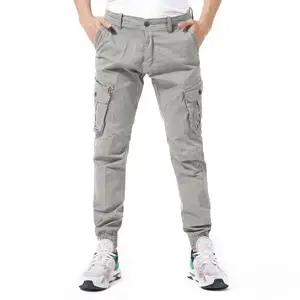 Calça larga masculina de algodão terry, nova tendência, calças largas com bolsos laterais