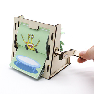 Máquina de Animación Manual con Manivela, Kit de Madera, Juguete Educativo para Niños, Experimento Científico, Modelo de Aprendizaje STEAM - Product Image 3