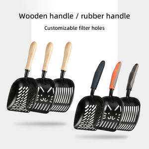 Vente en gros de pelle à litière pour chat pelle à chat en métal manche en bois plastique pelle à tamiser pelle à litière en alliage d'aluminium robuste - Product Image 6