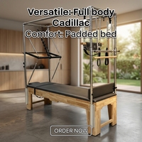 Lit de Pilates Cadillac MJD M201A en chêne, durable, pour usage domestique et commercial, entraînement de yoga, fitness, musculation
