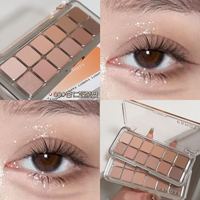 Palette de fards à paupières naturels 12 couleurs Palettes de poudre d'ombre à paupières mates et chatoyantes Marque privée Maquillage à haute teneur en pigments en gros