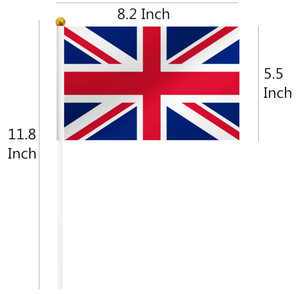 На заказ Страна 14*21 см Страна Маленькая Великобритания Национальный флаг развевающийся вручную с пластиковым шестом - Product Image 4