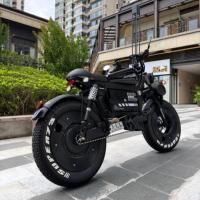 Vélo électrique à gros pneus, style rétro, suspension intégrale, pour adultes, autonomie 200 km, en promotion