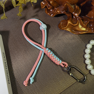 Kreative kurze 46cm gewebte hängende Seil Handy <span class=keywords><strong>Lanyard</strong></span> Telefon Fall Schlüssel ring Hals riemen Mobile Kette Produkt kategorie - Product Image 2