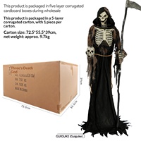 Décoration d'Halloween géante de Chine : Modèle de Grim Reaper motorisé et activé par capteur de mouvement, avec faucille, pour extérieur