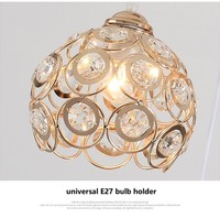 Lustre réglable de 120 cm en fil doré et noir pour chambre et salle à manger, douille E26 E27, décoration intérieure, lampe suspendue en fer et cristal