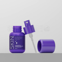 Flacon pulvérisateur miniature en plastique PET de luxe personnalisé pour cosmétiques, 50 ml, 100 ml, conteneur vide, impression à l'écran, portable pour cosmétiques