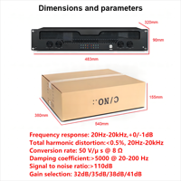 DM professionnel 4 canaux classe d 2U amplificateur de puissance Audio numérique équipement sonore pour la conférence KTV de Performance sur scène en plein air