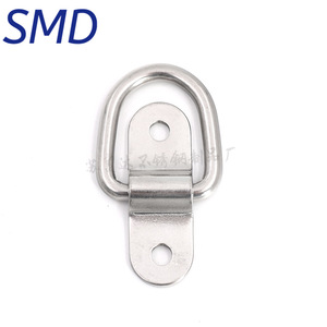 Anillo en D de acero inoxidable SMD con gancho de remolque y 2 orificios de montaje para camión o remolque - Product Image 1
