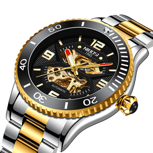 NIBOSI 2399 Orologio Meccanico con Design Traforato, Orologio da Polso Automatico da Uomo, Logo Personalizzabile, Orologio da Polso Femminile - Product Image 4