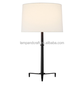 Lampe de table Danseuse, 2 lumières, noire, bronze, abat-jour en lin blanc rigide pour la décoration de la maison, chambre à coucher, hall d'hôtel, chambre d'hôtel - Product Image 3
