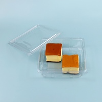 Boîte à burger transparente jetable en PET/RPET de 38 oz avec couvercle séparé, conteneur alimentaire en plastique transparent pour boulangerie, gâteau roulé, pain et gâteaux