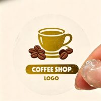 Rouleau d'étiquettes autocollantes en vinyle personnalisées avec logo imprimé, étiquettes imperméables