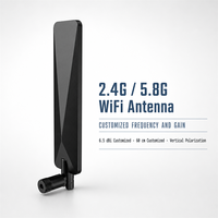 Antenne WiFi OEM 2.4G 5.8G à fréquence personnalisée, gain et longueur ajustables, connecteur à vis pour projets de routeurs
