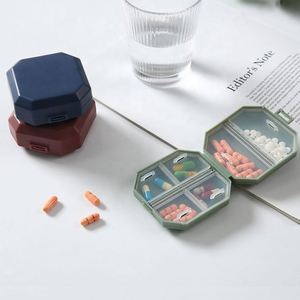 Boîte à pilules hebdomadaire JH Medibox avec logo personnalisé, en PP, résistante aux enfants, avec coupe-comprimés et protection de lame, vente directe usine - Product Image 1
