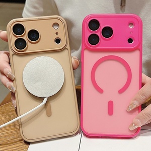 เคสโทรศัพท์มือถือแบบด้านสีธุรกิจ  แม่เหล็กติดแน่น สำหรับ iPhone 17 pro max 16 15 14 13 ขายส่ง  อุปกรณ์เสริมฝาหลัง - Product Image 2