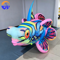 Structures gonflables géantes pour la publicité, décoration extérieure, modèle gonflable géant personnalisé, gros poisson décoratif coloré