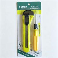 Ensemble d'outils à main YH292, Kits d'outils à main, Tournevis, Couteau, Brosse, Pince, Marteau, Ruban adhésif, Gamme de produits à 1$, Série 1$ Matériel et Outils