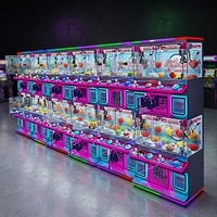 Machine à griffes à LED haut de gamme pour 4 joueurs, pour mini-peluches et mini-poupées, modèle universel pour le marché du Japon et de la Corée