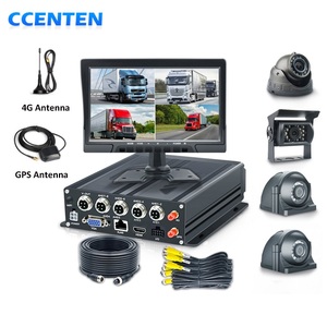 4채널 4G GPS 차량용 MDVR 10.1인치 모니터 키트 듀얼 SD <span class=keywords><strong>DVR</strong></span> 카메라 차량 블랙박스 솔루션 CMSV6 원격 보기 버스 트럭 로리용 - Product Image 1