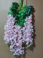 Pabrik K-0054 grosir menggantung Wisteria dinding dekorasi bunga buatan jendela pertunjukkan menggantung Wisteria bunga anggur