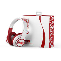 Casque de jeu sans fil Coca Cola T05, circum-auriculaire, Bluetooth 5.3, avec micro, 40 mm, type-C, boîte d'emballage