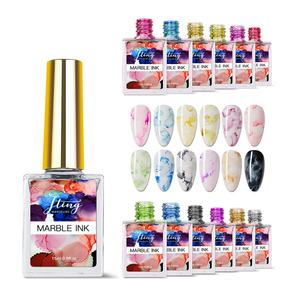 JTING Esmalte de Uñas en Gel UV con Efecto Mármol y Flores Acuarela 15ml, Kit de Botellas, OEM/ODM, Etiqueta Privada Personalizada Disponible - Product Image 1