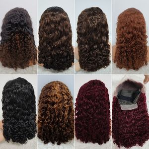 Promotion 59$ Letsfly Roma Curly 13x4 Lace Frontal Bob Wigs 16 18 Inches 2 Tones Human Hair Wholesales 1BT4T1B - Product Image 3