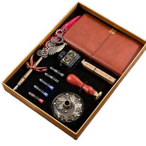 Juego de Plumas de Caligrafía Vintage con Punta de Metal, Sello de Cera Retro de Élite, Equipo para Cuaderno, Juego de Plumas Estilográficas - Product Image 1