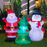Bonhomme de neige gonflable géant de Noël avec lumières LED pour la décoration extérieure de la cour et du jardin