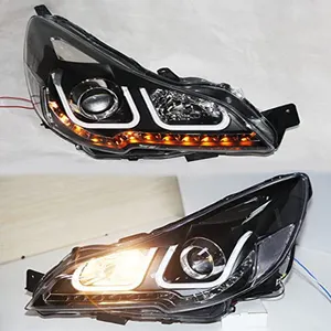 2010-2012 Year For Subaru Outback LED U Style Angel Eyes Head Lamps LD