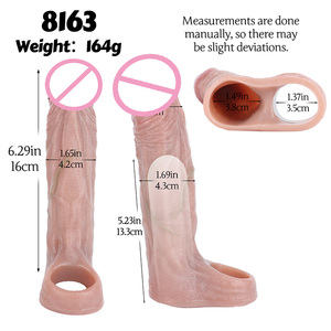 SXXY 6 styles de manchons pour pénis, anneaux péniens, agrandisseurs et rallonges pour hommes, retardant l'éjaculation, réutilisables, préservatifs souples réalistes, jouets sexuels - Product Image 6