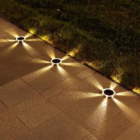 6LED énergie solaire enterré lampadaire applique murale extérieure jardin décoration jardin cour étanche pelouse lampe