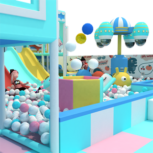 Nouveau produit : aire de jeux intérieure pour enfants sur le thème des macarons, à vendre avec toboggan et piscine à balles - Product Image 5