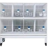Jaula de Cría de Aves Sencilla y Sólida Personalizable KWS, de Acero y PP, Multicapa, Móvil, Modular, Expandible, de Gran Capacidad