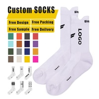 Chaussettes de sport de haute qualité, personnalisées, pour hommes, tennis, basketball, couleur blanche, chaussettes de course à pied, avec logo personnalisé