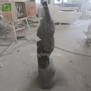 Statue de buste de femme nue en <span class=keywords><strong>marbre</strong></span> noir de style unique - Product Image 3