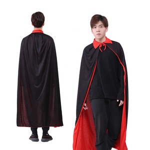 Halloween vampiro capa Reversible fiesta Unisex negro y rojo longitud <span class=keywords><strong>completa</strong></span> bruja muerte Cosplay capa disfraz - Product Image 3