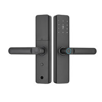 Serrure de porte intelligente Wi-Fi Cloud Tuya APP 5050 à mortaise avec empreinte digitale, mot de passe et carte RFID pour maison et appartement