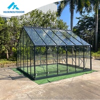 Serre extérieure moderne en verre pour jardin d'hiver, avec structure en aluminium, pour culture hydroponique, verre trempé double 4 mm