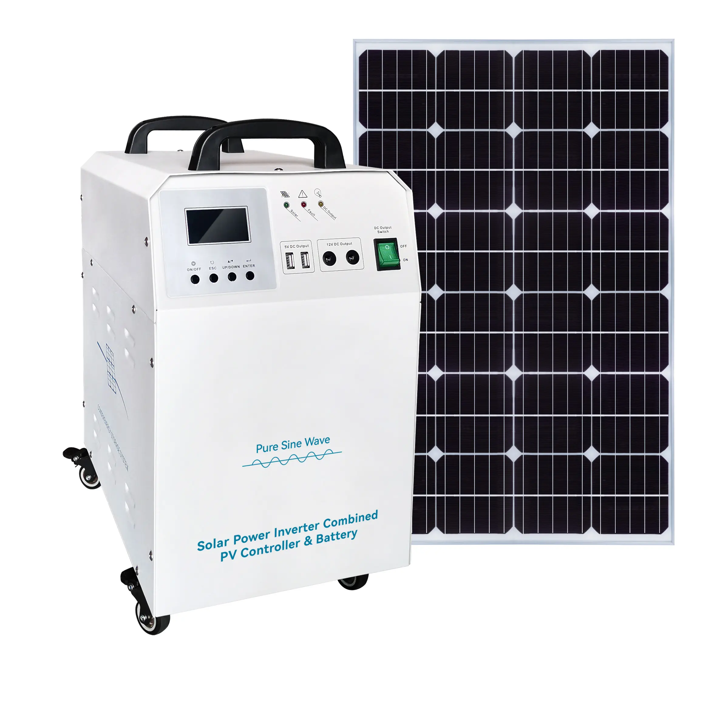 Gerador solar móvel para uso doméstico, gerador solar 1500w 110v 120v, sistemas solares