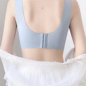 Sous-vêtements en soie glacée sans couture pour femmes, soutien-gorge push-up pour filles, sans armature, vente en gros - Product Image 3