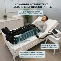 Nouvelle machine de pressothérapie professionnelle à 12 chambres pour drainage lymphatique, masseur de jambes à compression d'air pour services de beauté et spa
