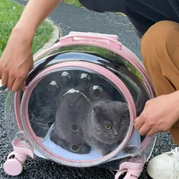 Vente en gros d'usine, chariot à roulettes transparent pour animaux de compagnie, poussette, transporteur pour chien, chat, voyage, utilisation en extérieur