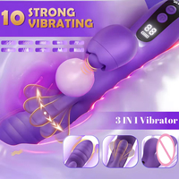 Vibrador 3 en 1 con Control por Aplicación, Estimulador de Clítoris y Punto G con Lengua Móvil, Juguetes Sexuales para Mujeres