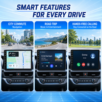 Terminal de véhicule Android 10,1 pouces simple DIN pour flotte, 4G LTE GPS, CarPlay sans fil, Android Auto, DSP, SIM unique en option, DVR