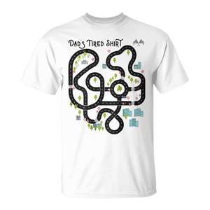 T-shirt Dad'S Tired avec carte routière et piste de jeu - Product Image 1
